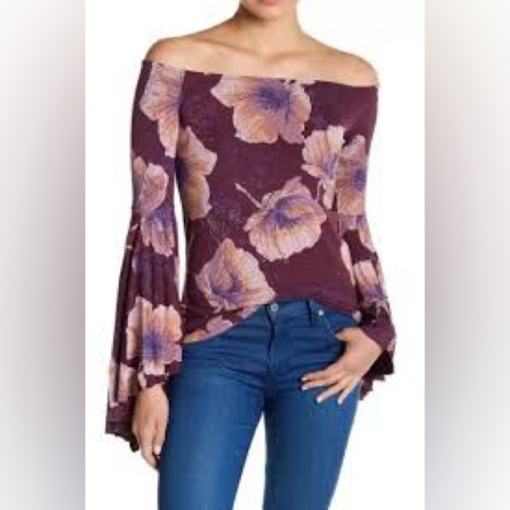 Free people birds of paradise top Floral Off-Shoulder Top - Picture 4 of 7